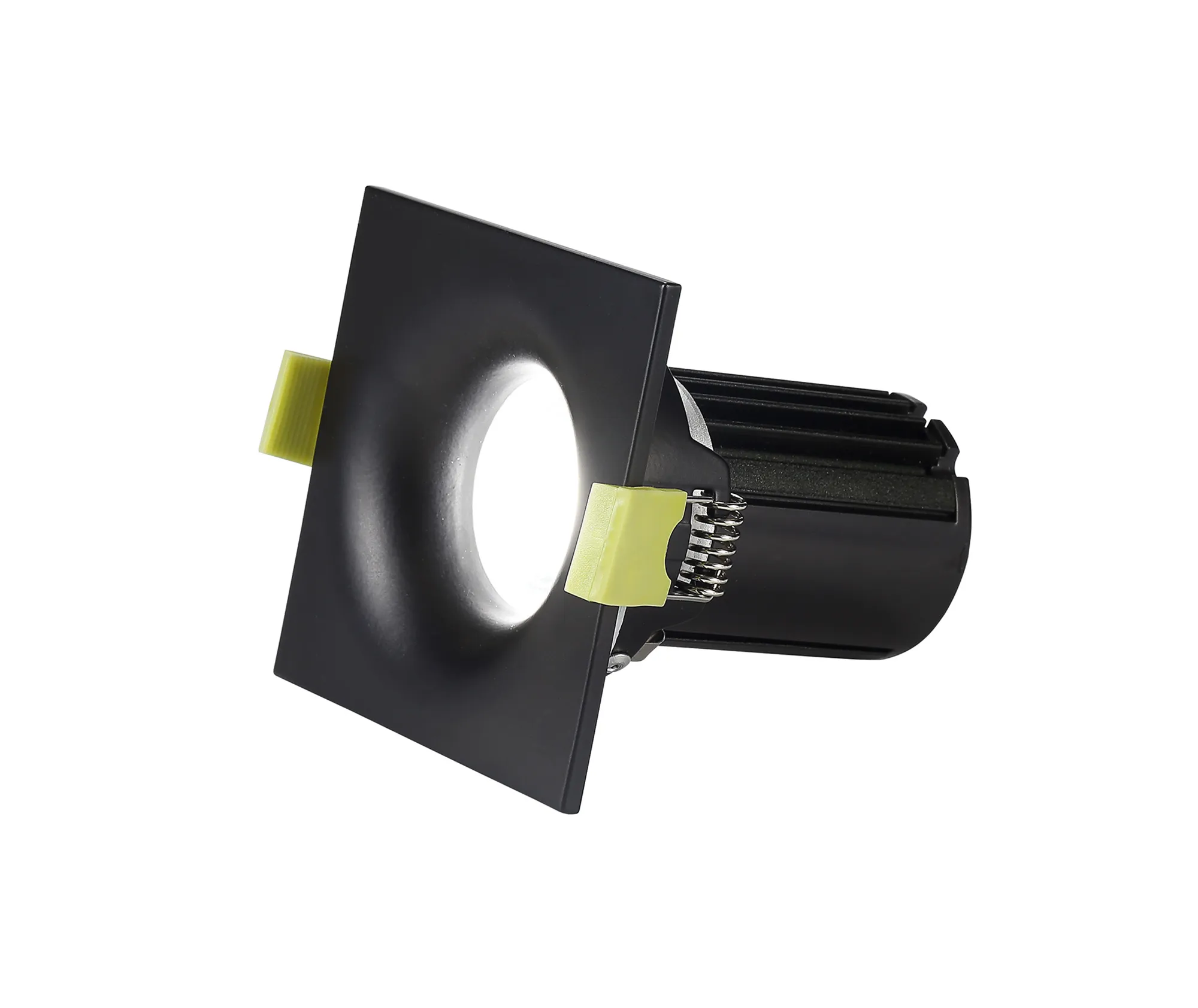 Bruve 10 Tridonic Powered 10W 2700K 710lm 36° CRI>90 LED Engine Matt Black Fixed Square Recessed Downlight, Inner Glass cover, IP65 DM200828  Dlux Bruve SQ 10 IP65